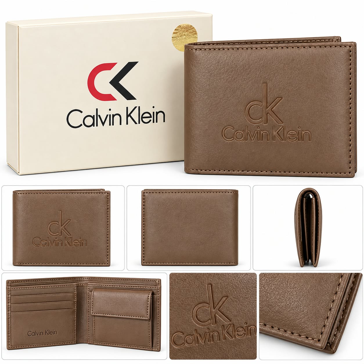 Men’s Brown Leather Wallet with Premium Gift Box
