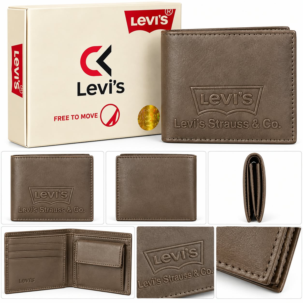 Men’s Brown Leather Wallet with Premium Gift Box