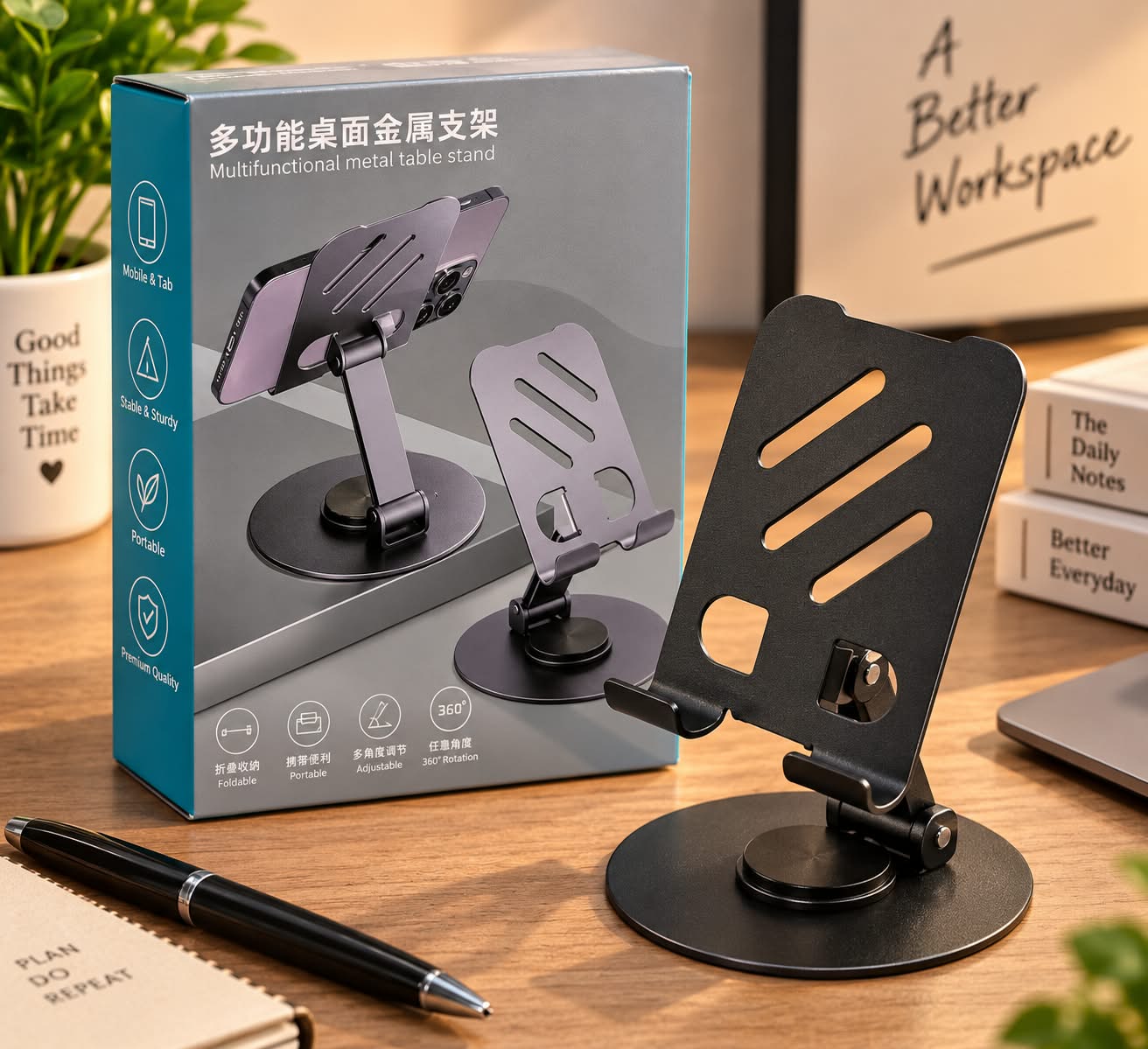 360° Adjustable Multifunctional Metal Mobile & Tablet Stand