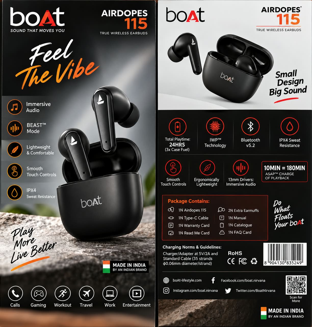 boAt Airdopes 115 True Wireless Earbuds