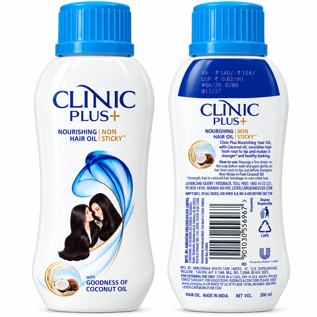 Clinic Plus Nourishing Hair Oil with Coconut Oil – Non-Sticky Hair Oil