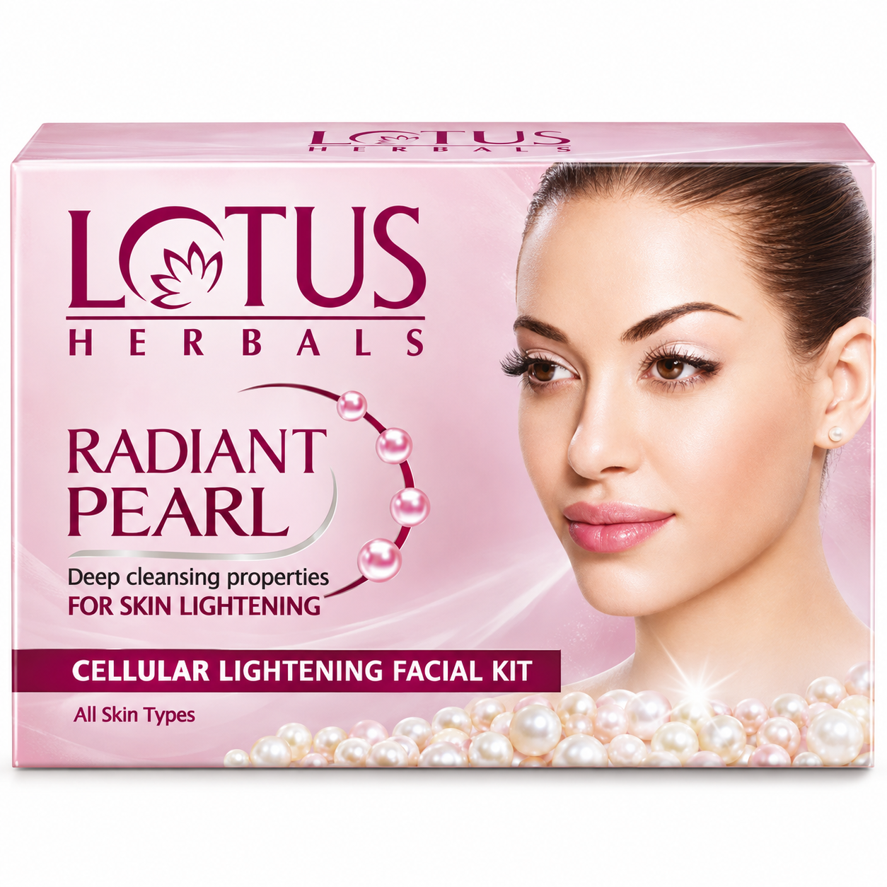 Lotus Herbals Radiant Pearl Cellular Lightening Facial Kit – All Skin Types Product Description