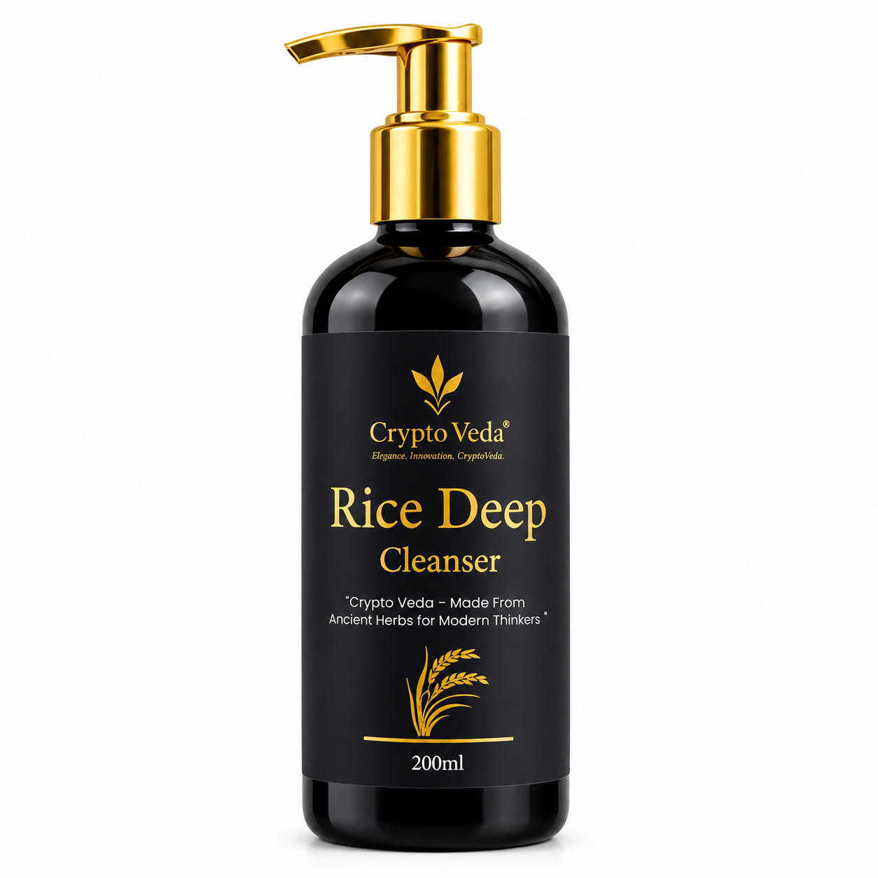 CryptoVeda Rice Deep Cleanser Face Wash, 200ml – Deep Cleansing Facial Cleanser with Rice-Inspired Care for Clean, Fresh & Smooth-Looking Skin
